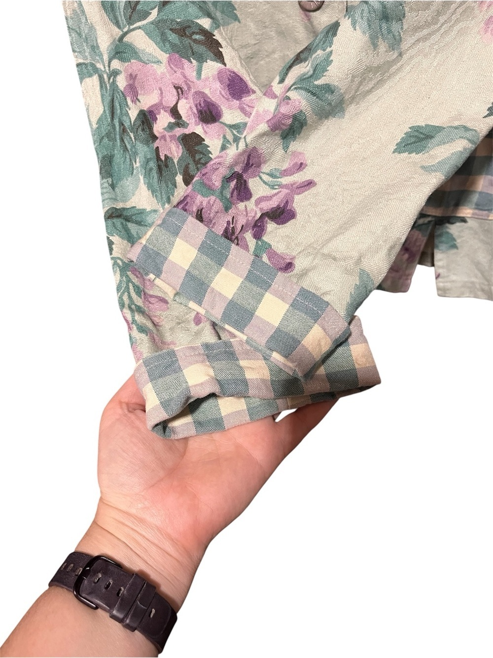 My Boyfrienr’s Back Shabby Chic Cropped Floral Jacket in Pink & Green - Picture 3 of 8